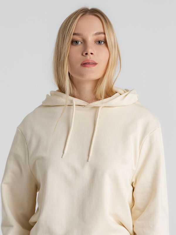 Толстовка с капюшоном унисекс Hoodie, светло-желтая арт.WU03W199