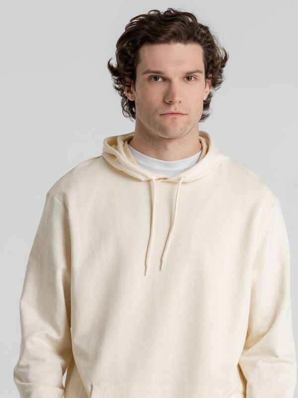 Толстовка с капюшоном унисекс Hoodie, светло-желтая арт.WU03W199