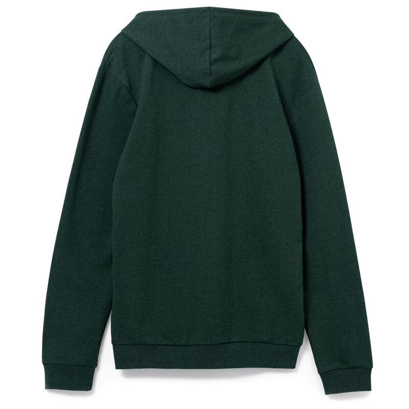 Толстовка с капюшоном унисекс Hoodie, темно-зеленый меланж арт.WU03W618