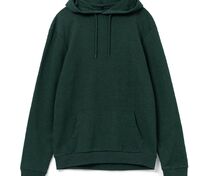 Толстовка с капюшоном унисекс Hoodie, темно-зеленый меланж арт.WU03W618