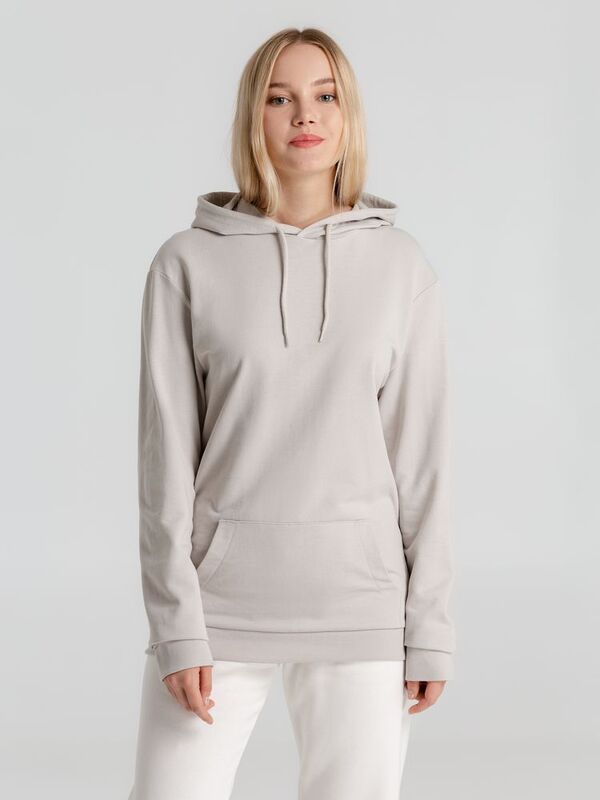 Толстовка с капюшоном унисекс Hoodie, дымчато-серая арт.WU03W672