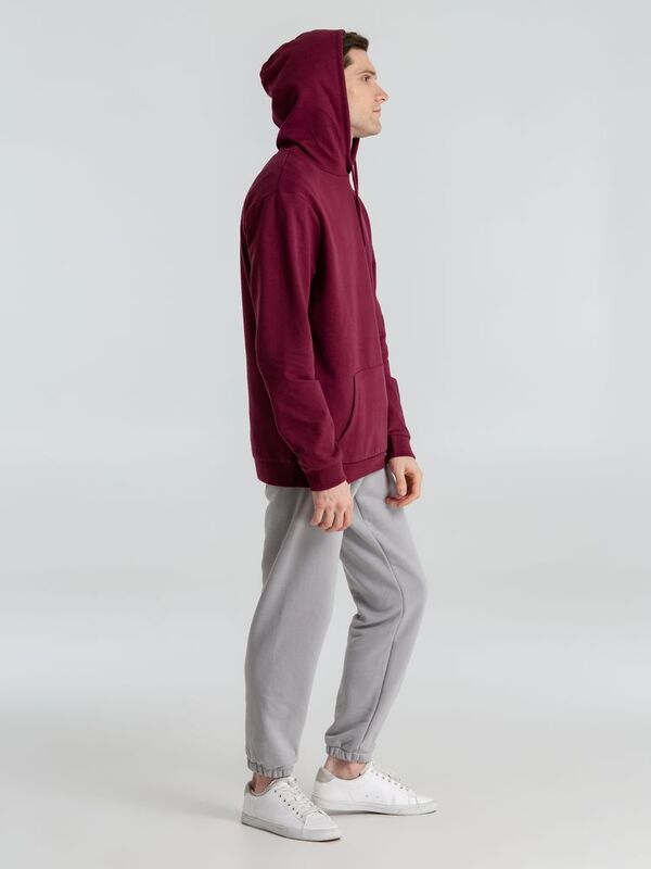 Толстовка с капюшоном унисекс Hoodie, бордовая арт.WU03W881