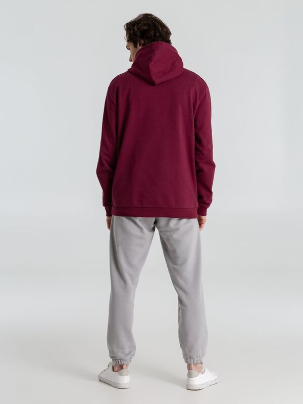 Толстовка с капюшоном унисекс Hoodie, бордовая арт.WU03W881