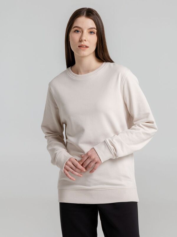 Свитшот унисекс BNC Inspire (Organic), молочно-белый арт.WU31B101