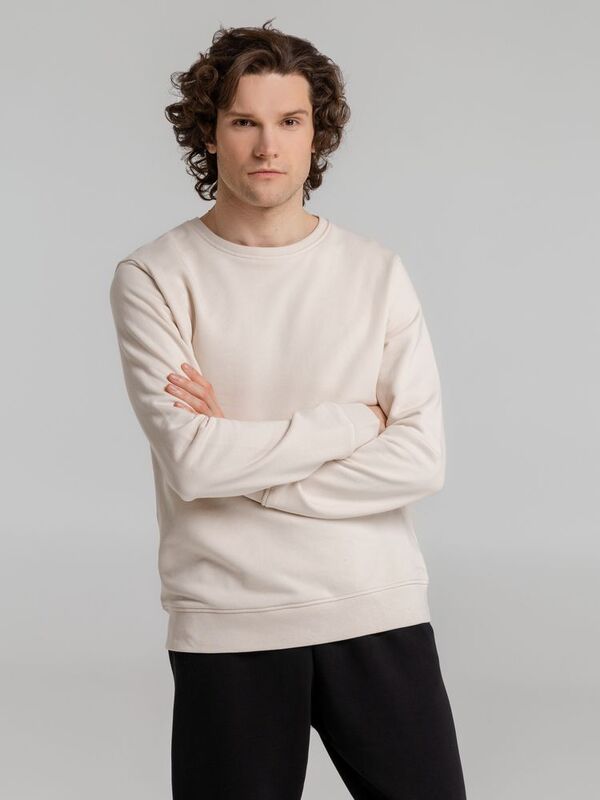 Свитшот унисекс BNC Inspire (Organic), молочно-белый арт.WU31B101