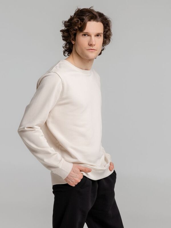 Свитшот унисекс BNC Inspire (Organic), молочно-белый арт.WU31B101