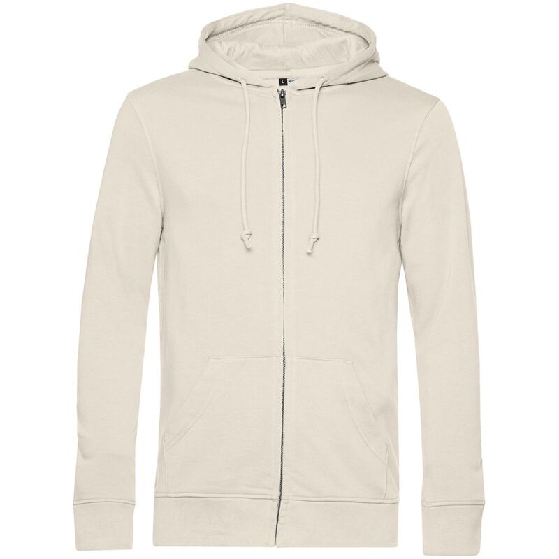Толстовка на молнии с капюшоном унисекс BNC Inspire (Organic), молочно-белая арт.WU35B101