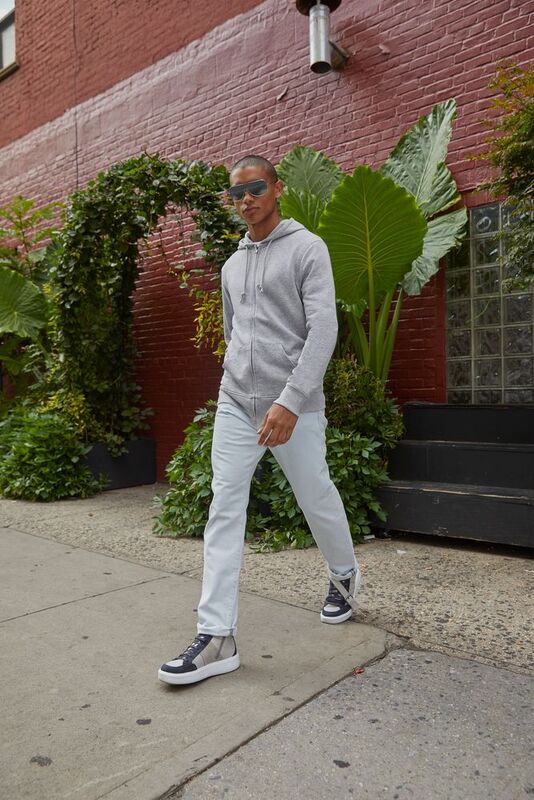 Толстовка на молнии с капюшоном унисекс BNC Inspire (Organic), серый меланж арт.WU35B610