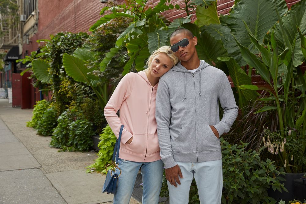 Толстовка на молнии с капюшоном женская BNC Inspire (Organic), молочно-белая арт.WW36B101