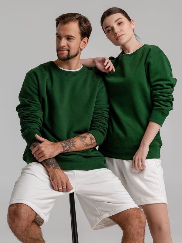 Свитшот унисекс King, темно-зеленый арт.WU01K540