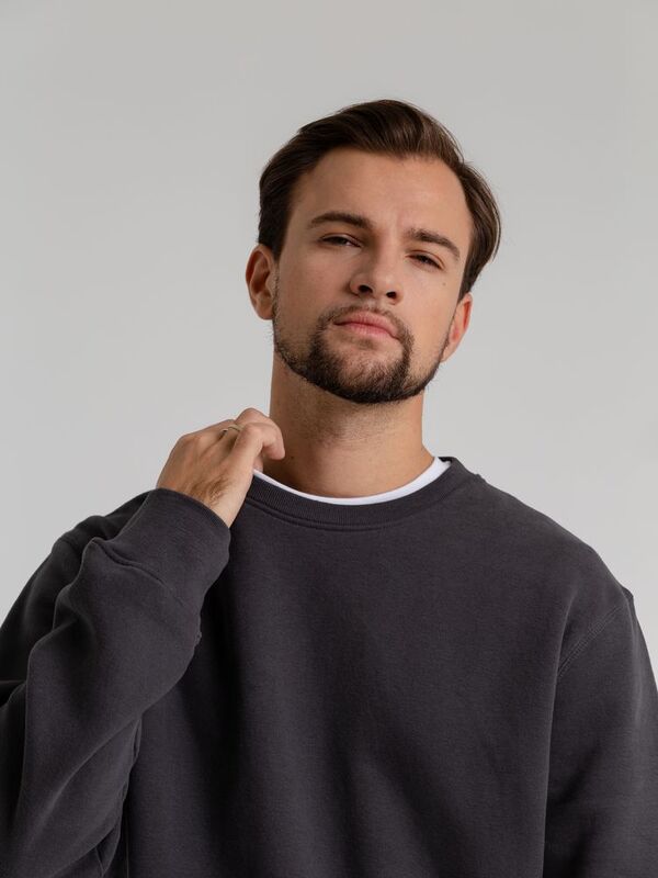 Свитшот унисекс King, темно-серый арт.WU01K669