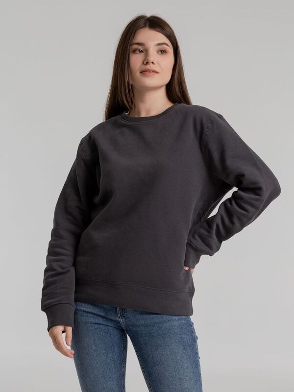 Свитшот унисекс King, темно-серый арт.WU01K669