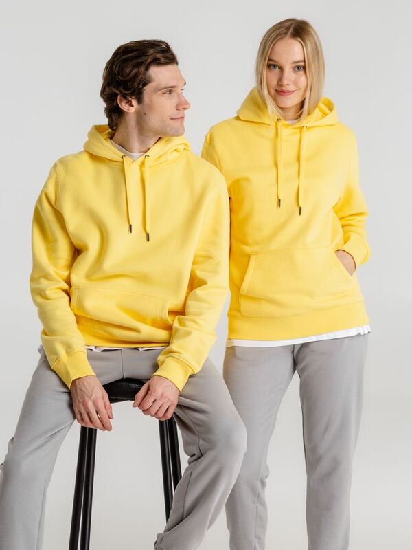 Толстовка с капюшоном унисекс King, желтая арт.WU02K205