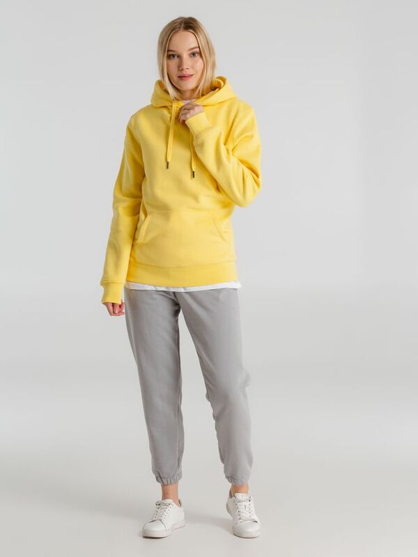 Толстовка с капюшоном унисекс King, желтая арт.WU02K205