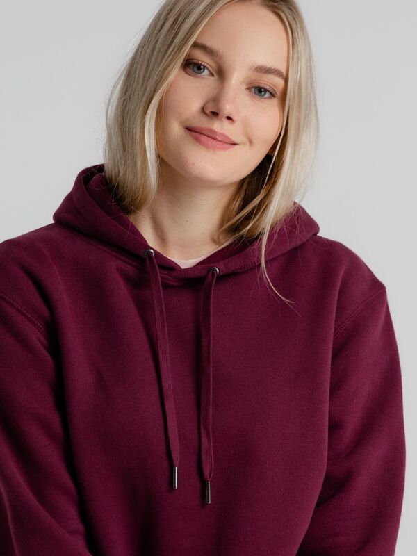 Толстовка с капюшоном унисекс King, бордовая арт.WU02K369