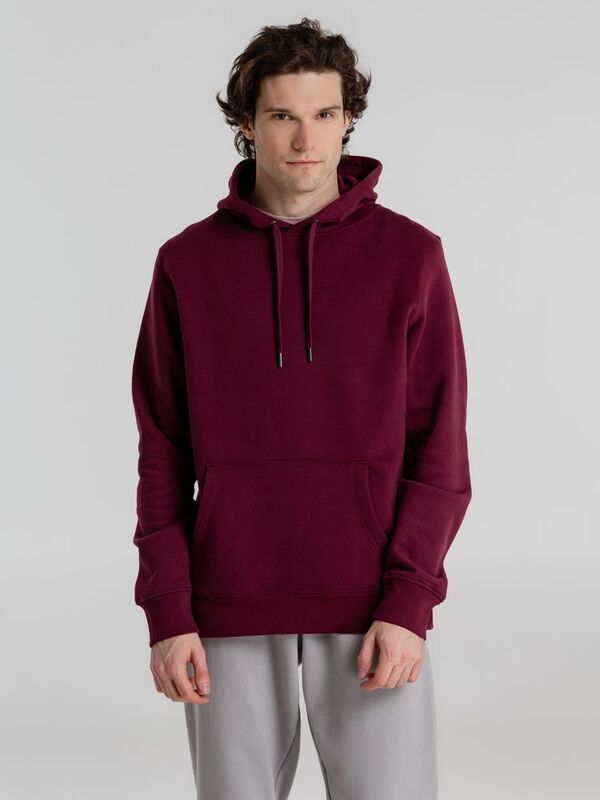 Толстовка с капюшоном унисекс King, бордовая арт.WU02K369