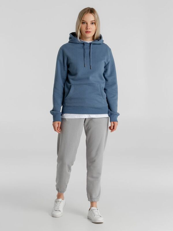 Толстовка с капюшоном унисекс King, серо-синяя арт.WU02K461