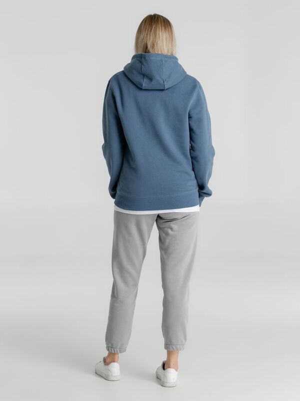 Толстовка с капюшоном унисекс King, серо-синяя арт.WU02K461