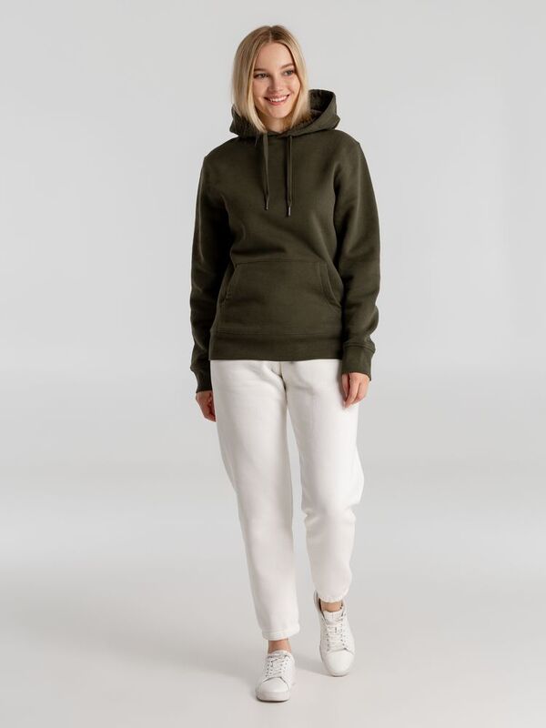 Толстовка с капюшоном унисекс King, хаки арт.WU02K555