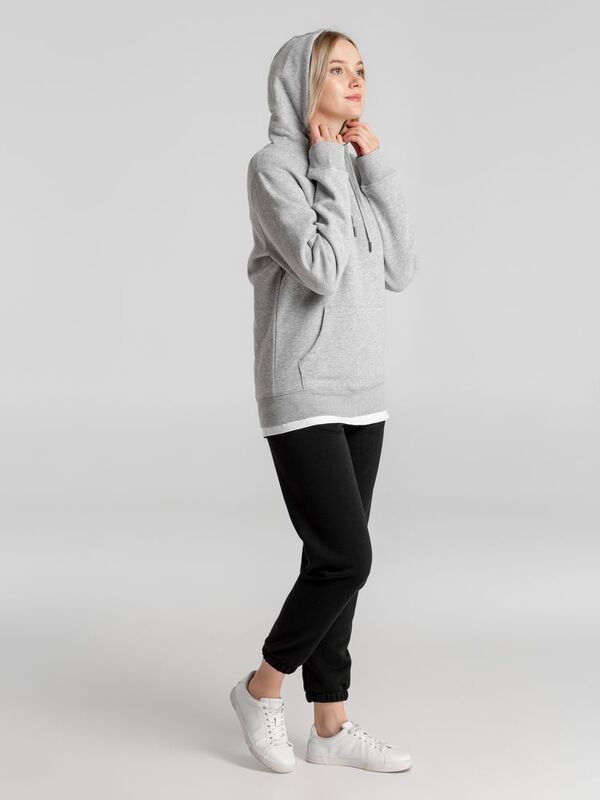 Толстовка с капюшоном унисекс King, серый меланж арт.WU02K610