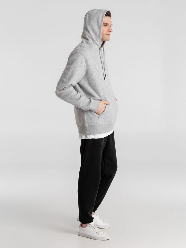 Толстовка с капюшоном унисекс King, серый меланж арт.WU02K610