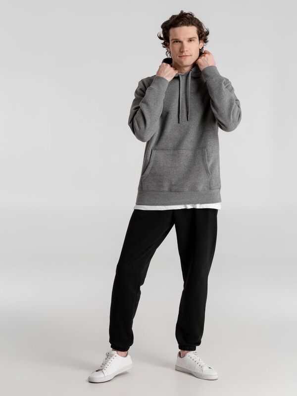 Толстовка с капюшоном унисекс King, темно-серый меланж арт.WU02K623