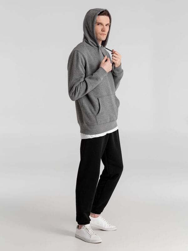 Толстовка с капюшоном унисекс King, темно-серый меланж арт.WU02K623