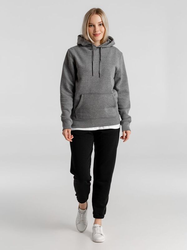 Толстовка с капюшоном унисекс King, темно-серый меланж арт.WU02K623