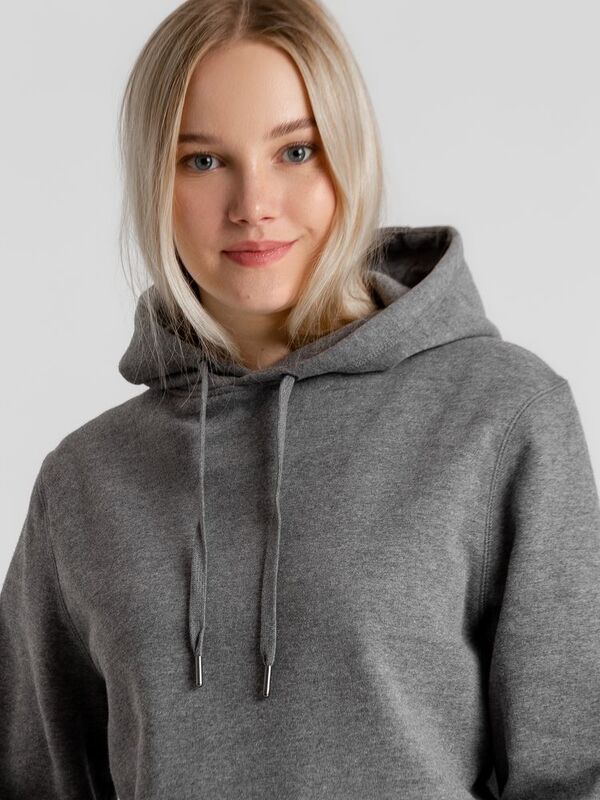 Толстовка с капюшоном унисекс King, темно-серый меланж арт.WU02K623