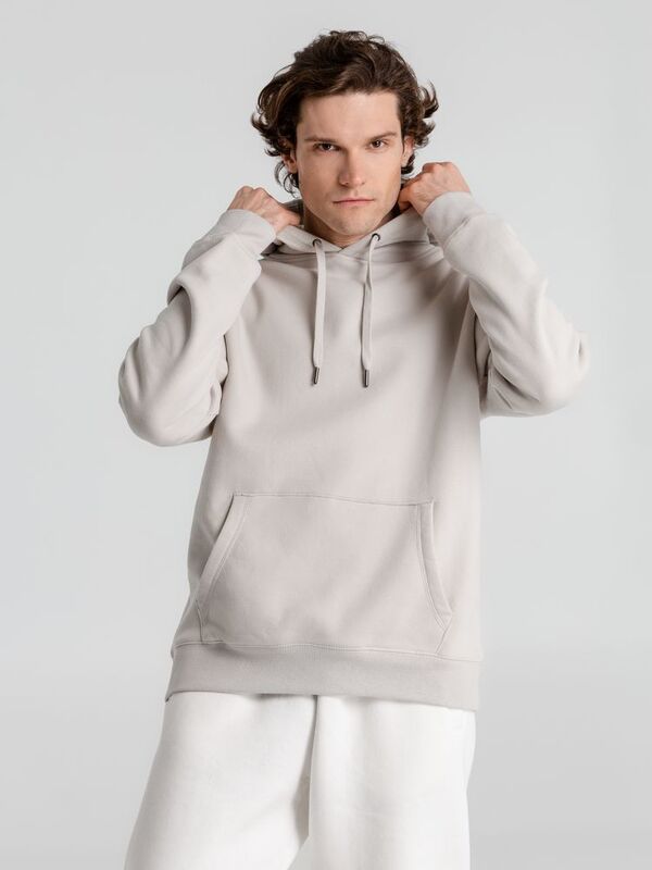 Толстовка с капюшоном унисекс King, дымчато-серая арт.WU02K672