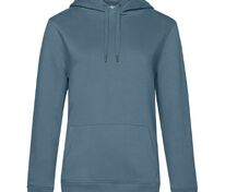 Толстовка с капюшоном женская Queen, серо-синяя арт.WW02Q461