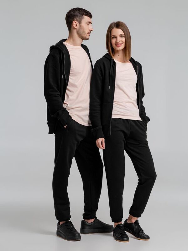 Толстовка на молнии с капюшоном унисекс King, черная арт.WU03K005