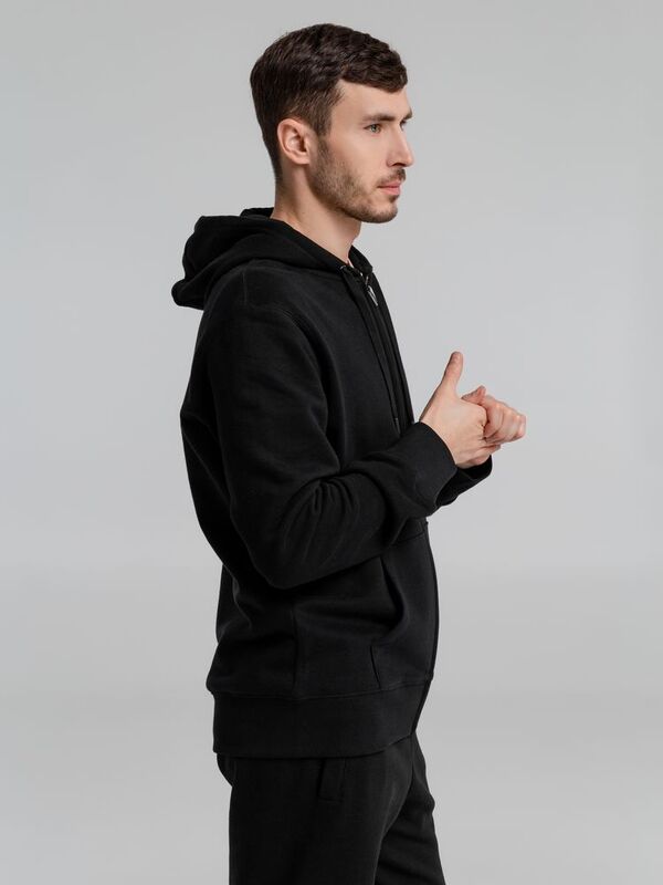 Толстовка на молнии с капюшоном унисекс King, черная арт.WU03K005