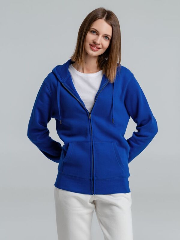 Толстовка на молнии с капюшоном унисекс King, ярко-синяя арт.WU03K453