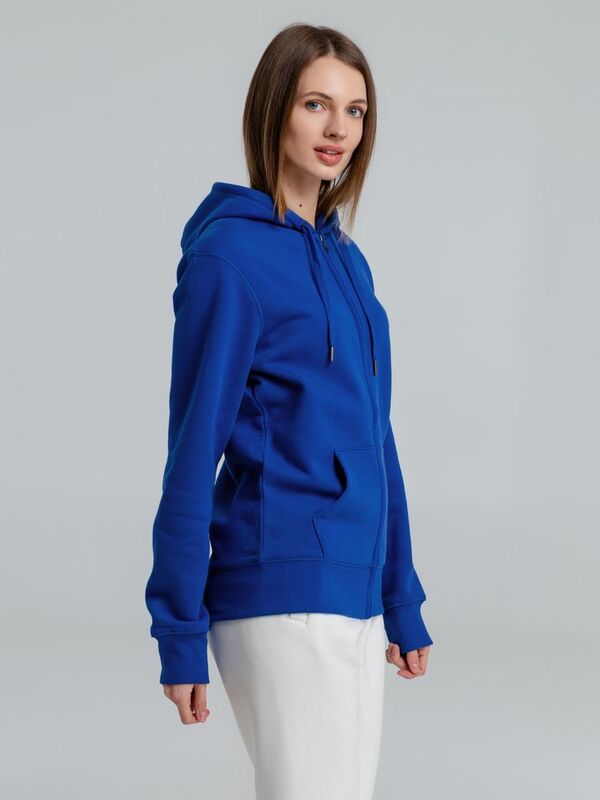 Толстовка на молнии с капюшоном унисекс King, ярко-синяя арт.WU03K453