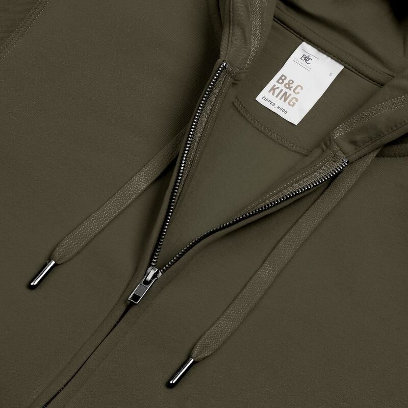 Толстовка на молнии с капюшоном унисекс King, хаки арт.WU03K555