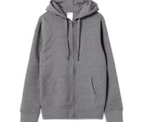 Толстовка на молнии с капюшоном унисекс King, темно-серый меланж арт.WU03K623