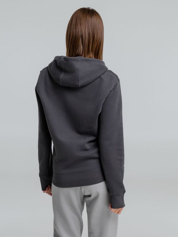 Толстовка на молнии с капюшоном унисекс King, темно-серая арт.WU03K669