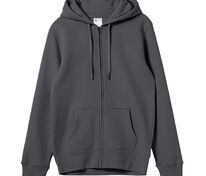 Толстовка на молнии с капюшоном унисекс King, темно-серая арт.WU03K669