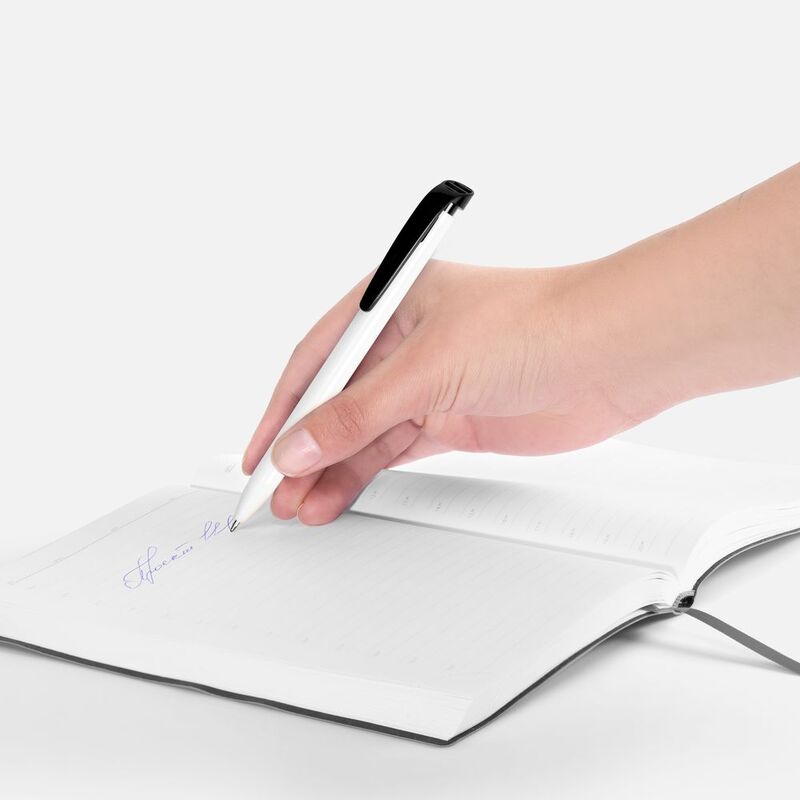 Ручка шариковая Favorite, белая с черным арт.25900.63