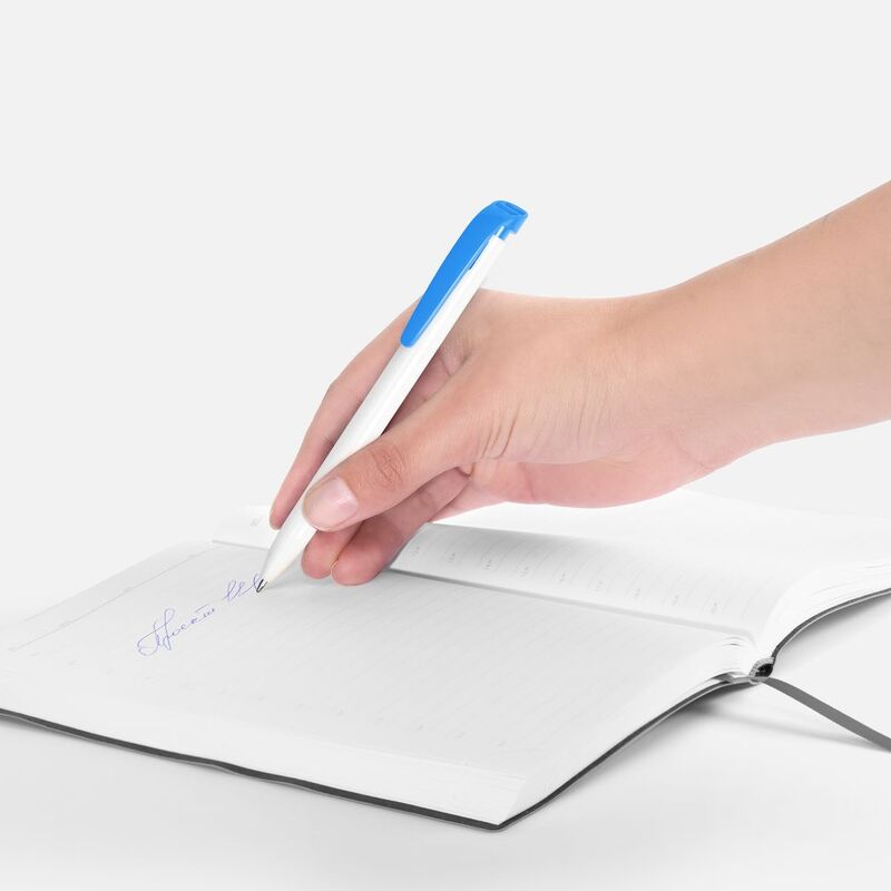 Ручка шариковая Favorite, белая с голубым арт.25900.44