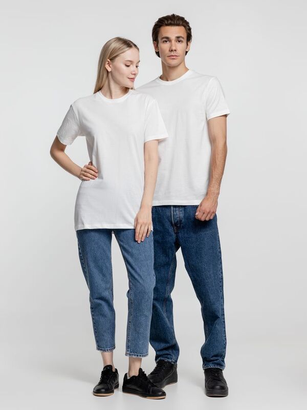 Футболка унисекс T-Bolka 160, белая (теплый оттенок) арт.6140.61