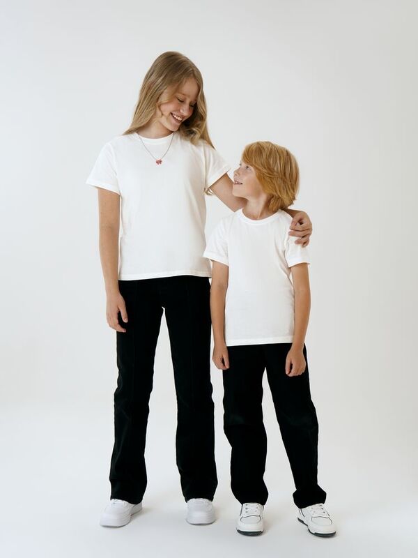 Футболка детская T-Bolka Kids, белая (теплый оттенок) арт.2504.61