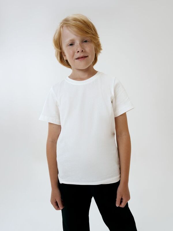 Футболка детская T-Bolka Kids, белая (теплый оттенок) арт.2504.61