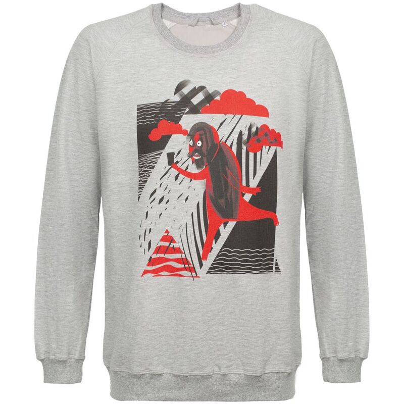 Свитшот &laquo;Преодолень&raquo;, серый меланж арт.70759.11