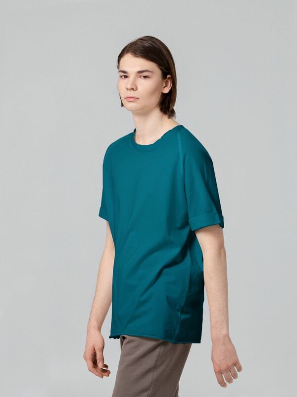 Футболка унисекс Vozduh 1.0, темно-бирюзовая арт.12184.42