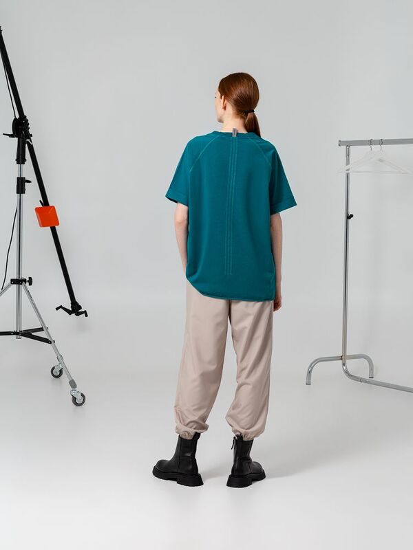 Футболка унисекс Vozduh 1.0, темно-бирюзовая арт.12184.42