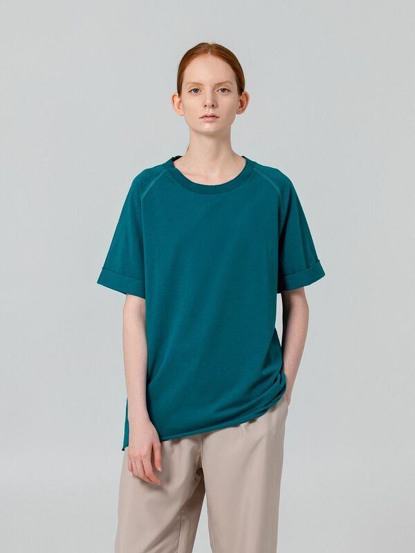 Футболка унисекс Vozduh 1.0, темно-бирюзовая арт.12184.42