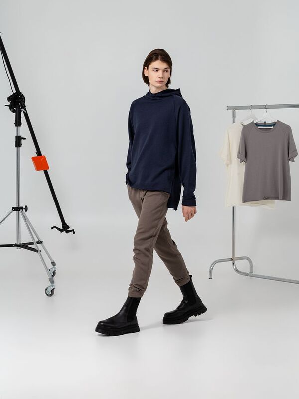 Худи унисекс Vozduh 1.0, темно-синее арт.12185.40