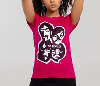 Футболка женская &laquo;Меламед. The Beatles&raquo;, ярко-розовая (фуксия) арт.70903.57